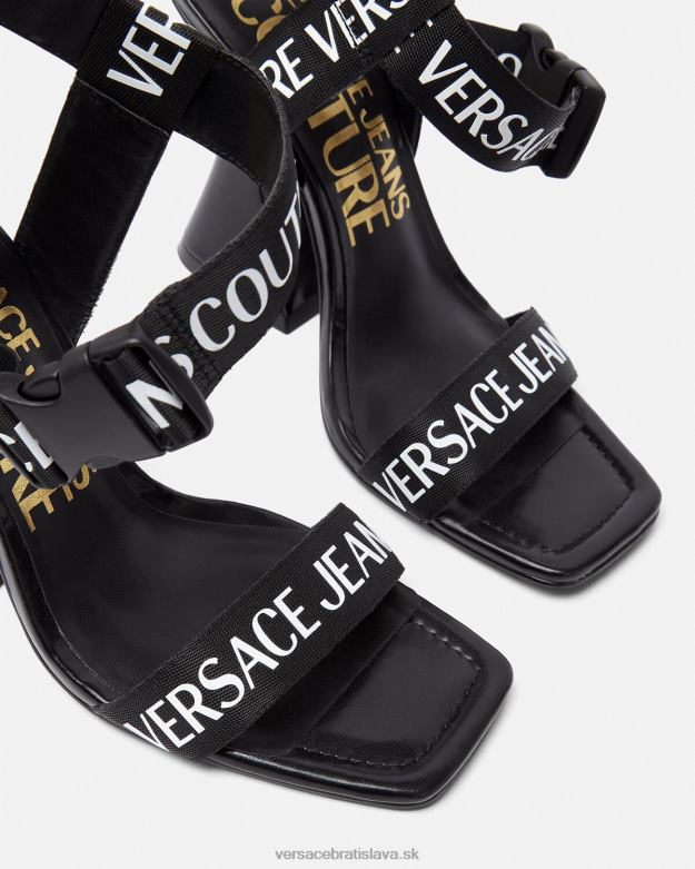 topánka X8X8P2291 Versace sandále s logom kirsten čierna ženy