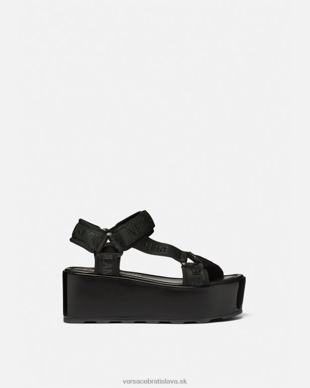 topánka X8X8P2294 Versace sandále na platforme s logom mallory čierna ženy