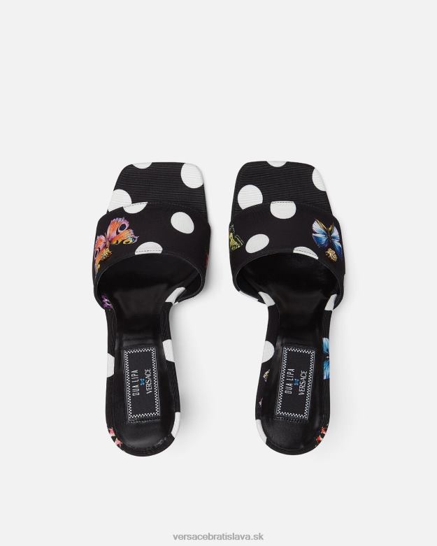 topánka X8X8P432 Versace motýle plátno mulice vytlačiť ženy