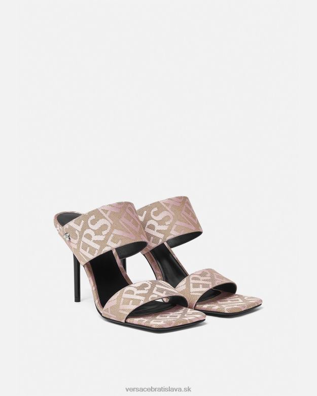 topánka X8X8P440 Versace celoplošné vysoké podpätky mules Ružová ženy