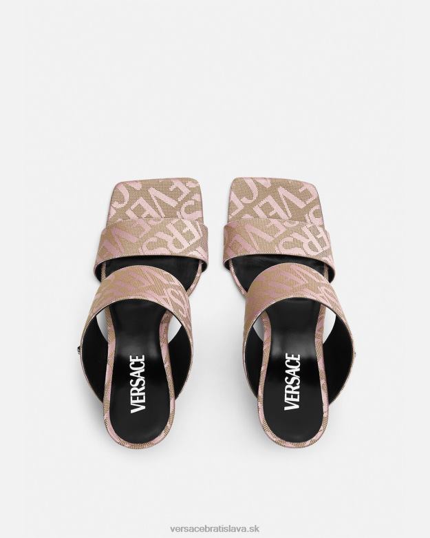 topánka X8X8P440 Versace celoplošné vysoké podpätky mules Ružová ženy