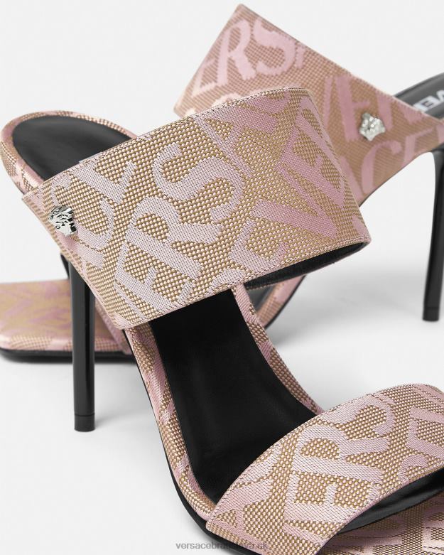 topánka X8X8P440 Versace celoplošné vysoké podpätky mules Ružová ženy