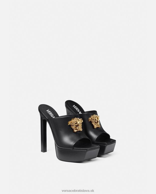 topánka X8X8P448 Versace platforma la medusa mules čierna ženy