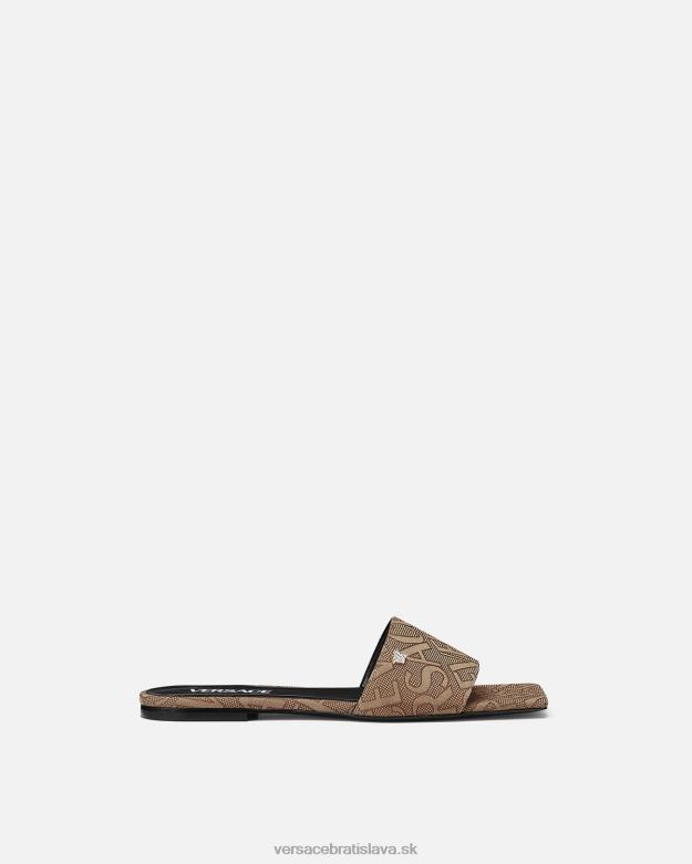 topánka X8X8P451 Versace celoplošné ploché sandále hnedá ženy
