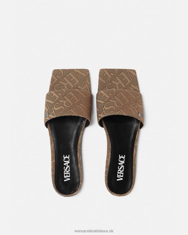 topánka X8X8P451 Versace celoplošné ploché sandále hnedá ženy