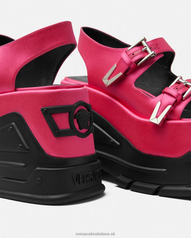 topánka X8X8P460 Versace sandále na platforme s hymnou medusa fuchsiová ženy
