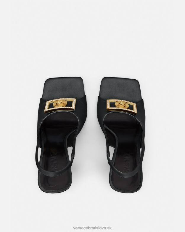 topánka X8X8P465 Versace medúzové krištáľové sandále čierna ženy