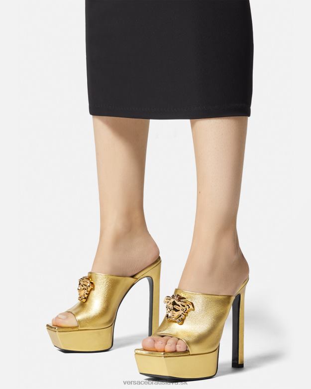 topánka X8X8P466 Versace platforma la medusa mules zlato ženy
