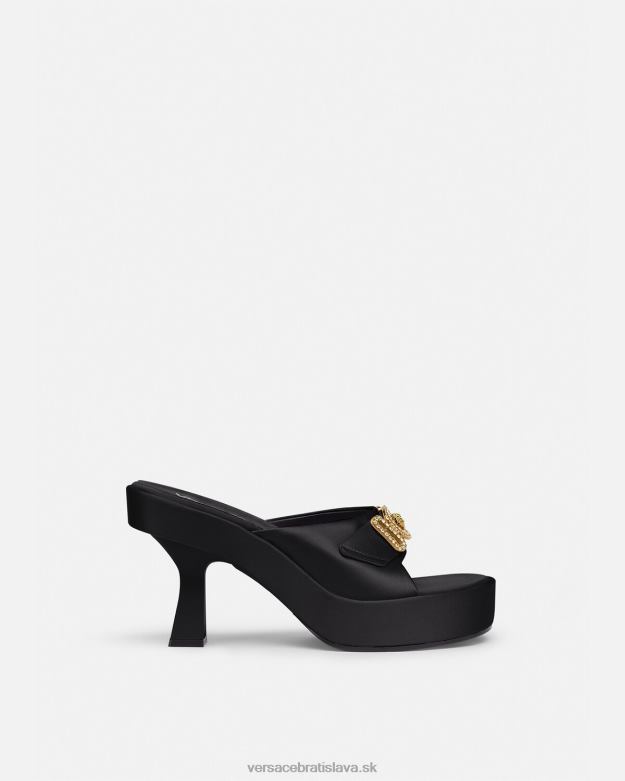 topánka X8X8P469 Versace medusa biggie krištáľové muly čierna ženy