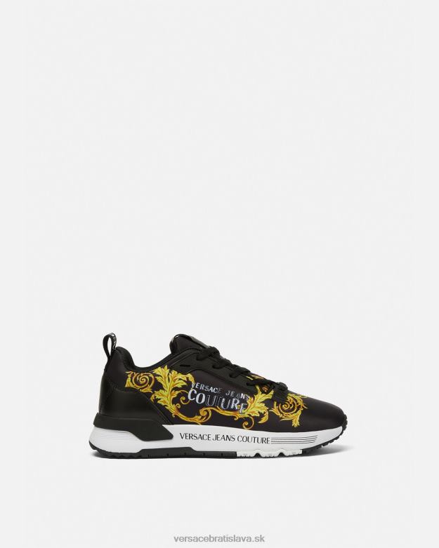 topánka X8X8P2280 Versace dynamické tenisky s logom couture čierne zlato ženy