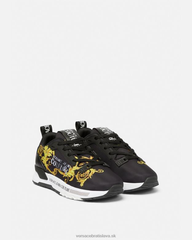 topánka X8X8P2280 Versace dynamické tenisky s logom couture čierne zlato ženy