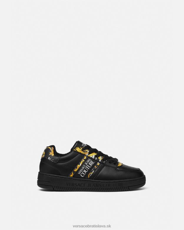topánka X8X8P2296 Versace logo brush couture tenisky meyssa čierne zlato ženy