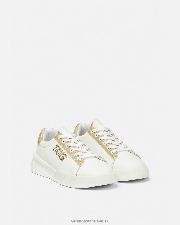 topánka X8X8P2311 Versace uptown tenisky zlatá a biela ženy